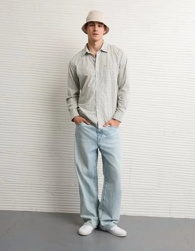 AE Standard Fit Poplin Button-Up Shirt
