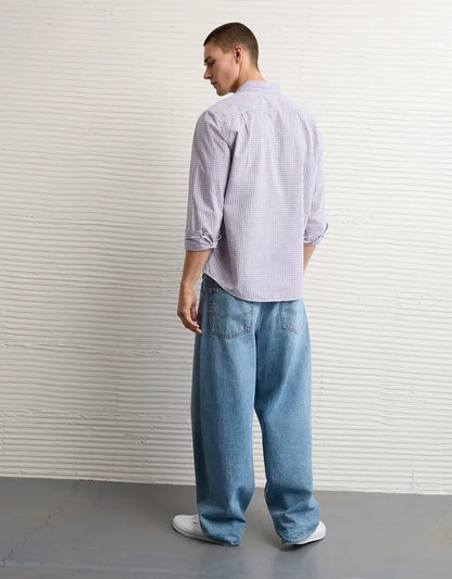 AE Standard Fit Poplin Button-Up Shirt