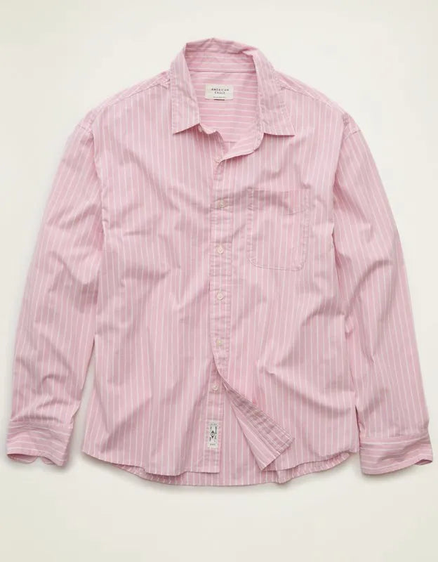 AE Relaxed Fit Poplin Button-Up Shirt
