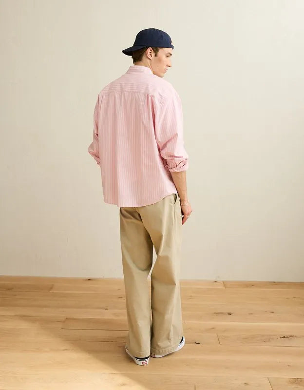 AE Relaxed Fit Poplin Button-Up Shirt