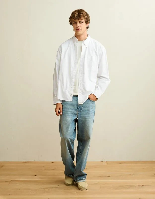 AE Relaxed Fit Oxford Button-Up Shirt