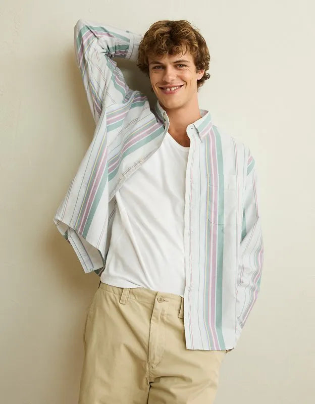 AE Relaxed Fit Oxford Button-Up Shirt