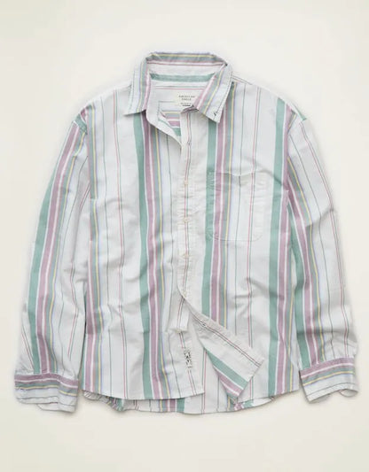 AE Relaxed Fit Oxford Button-Up Shirt