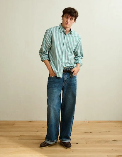 AE Relaxed Fit Oxford Button-Up Shirt