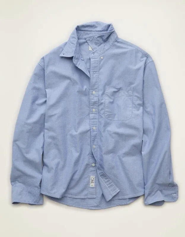 AE Relaxed Fit Oxford Button-Up Shirt