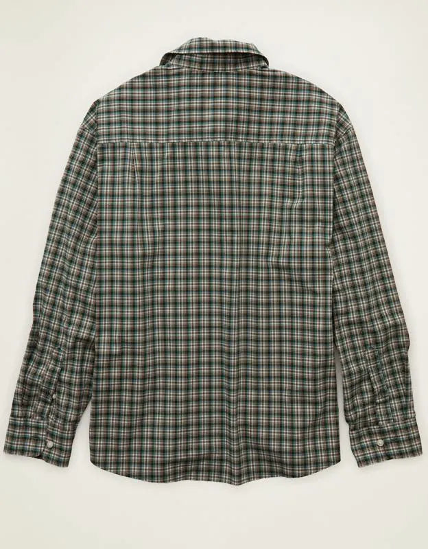 AE Relaxed Fit Poplin Button-Up Shirt