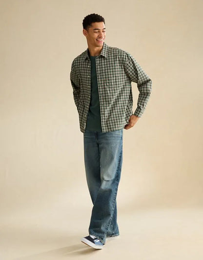 AE Relaxed Fit Poplin Button-Up Shirt