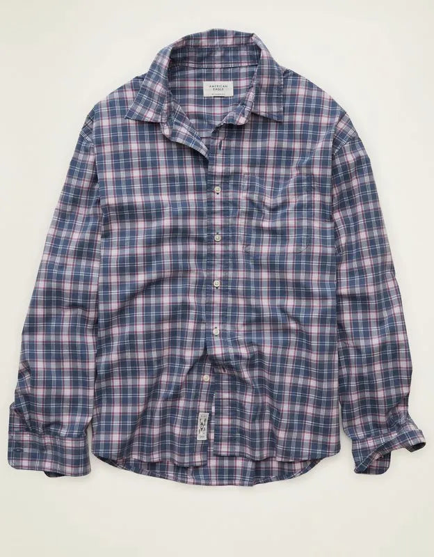 AE Relaxed Fit Poplin Button-Up Shirt