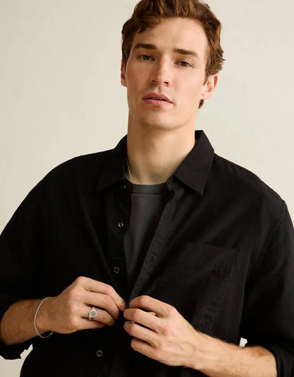 AE Standard Fit Twill Button-Up Shirt