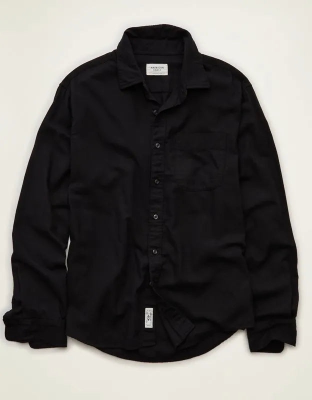 AE Standard Fit Twill Button-Up Shirt