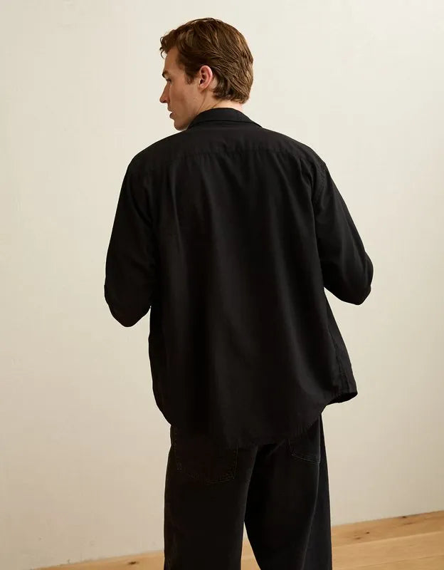AE Standard Fit Twill Button-Up Shirt