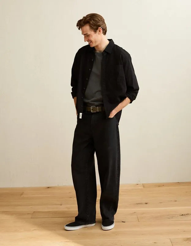 AE Standard Fit Twill Button-Up Shirt