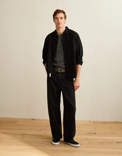 AE Standard Fit Twill Button-Up Shirt