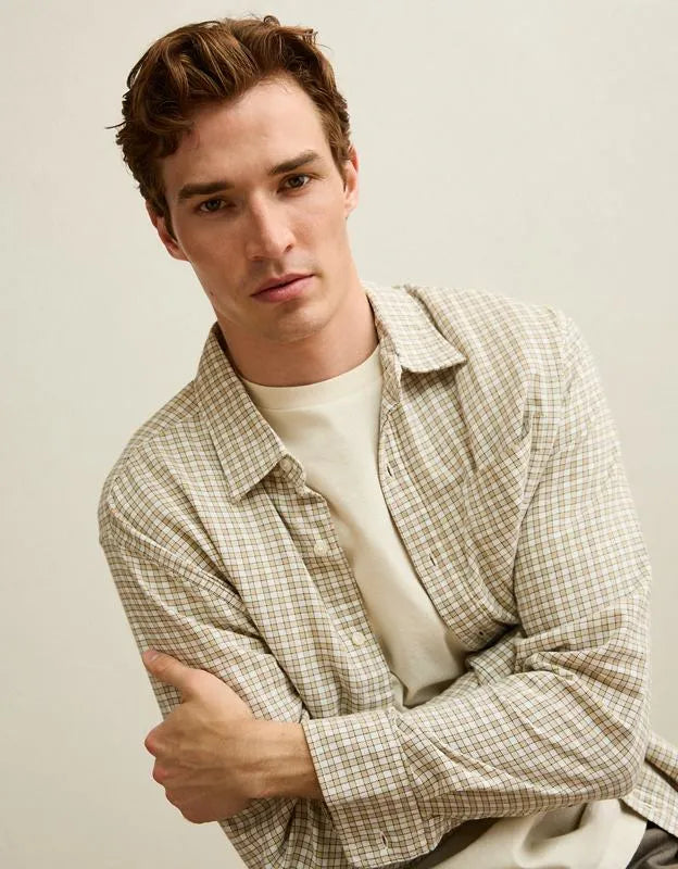 AE Standard Fit Twill Button-Up Shirt