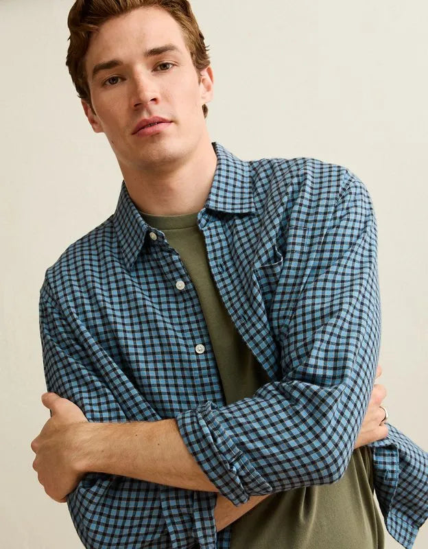 AE Standard Fit Twill Button-Up Shirt