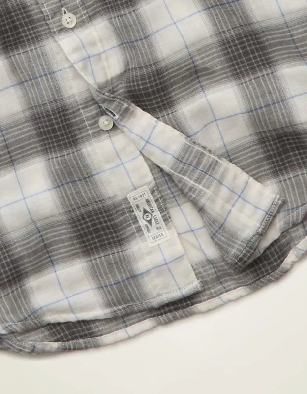 AE Standard Fit Gauze Button-Up Shirt