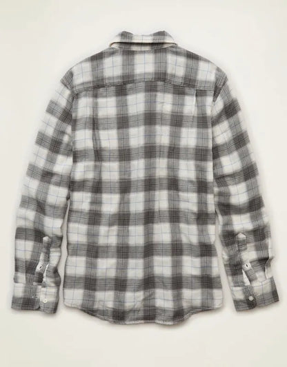 AE Standard Fit Gauze Button-Up Shirt