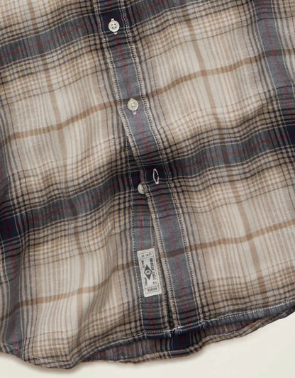 AE Standard Fit Gauze Button-Up Shirt