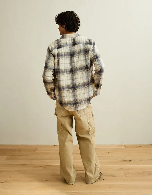 AE Standard Fit Gauze Button-Up Shirt