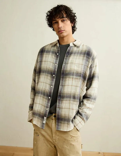 AE Standard Fit Gauze Button-Up Shirt
