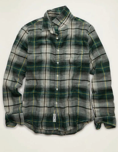 AE Standard Fit Gauze Button-Up Shirt