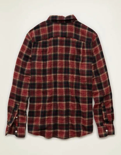 AE Standard Fit Gauze Button-Up Shirt
