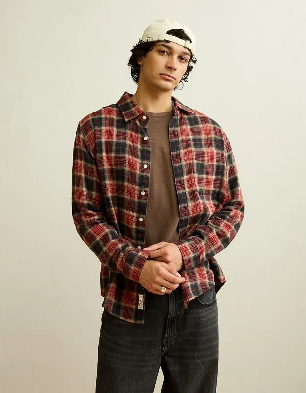AE Standard Fit Gauze Button-Up Shirt