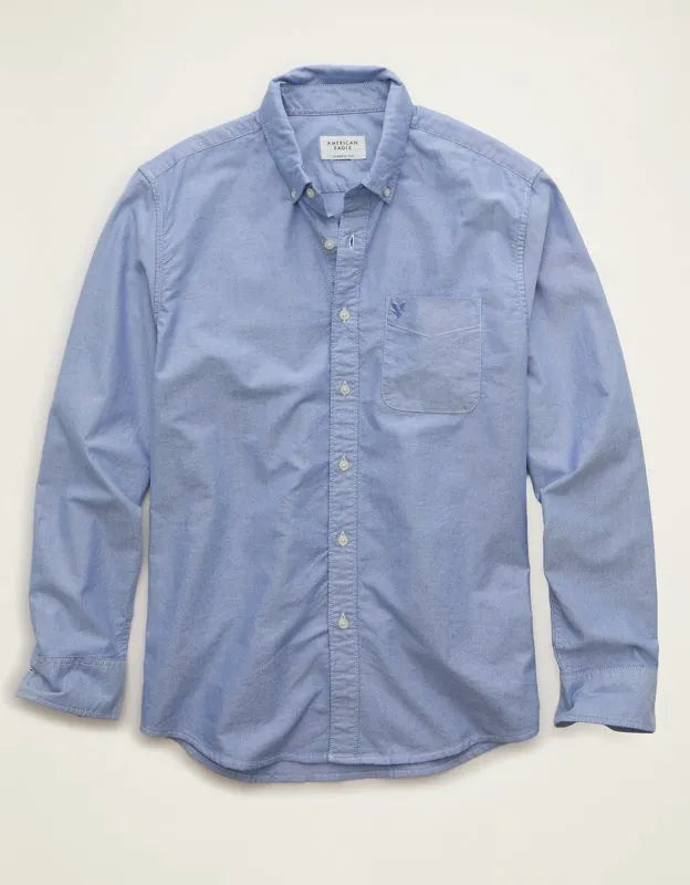 AE Standard Fit Oxford Button-Up Shirt