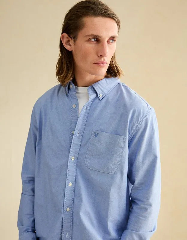 AE Standard Fit Oxford Button-Up Shirt
