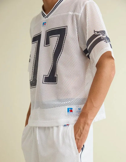 AE x Russell Athletic Graphic Mesh Jersey
