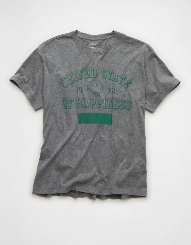 AE | Smiley® Shrunken Graphic T-Shirt
