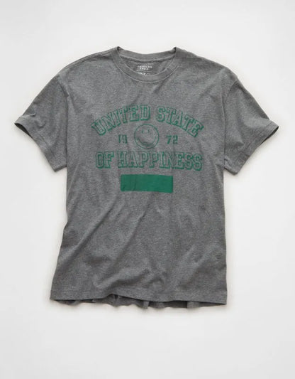 AE | Smiley® Shrunken Graphic T-Shirt