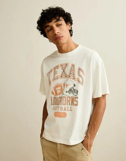 AE Boxy Fit Texas Longhorns Graphic T-Shirt