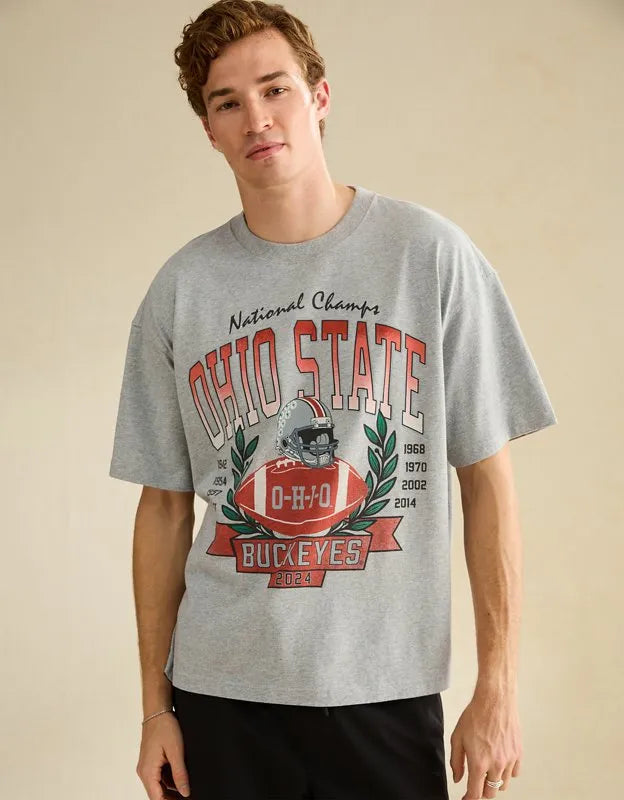 AE Boxy Fit Ohio State Buckeyes Graphic T-Shirt