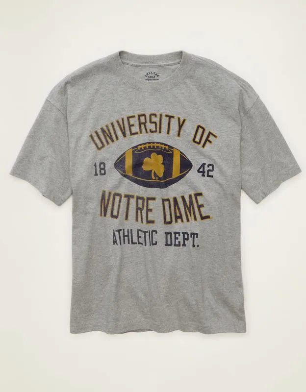 AE Boxy Fit Notre Dame Graphic T-Shirt