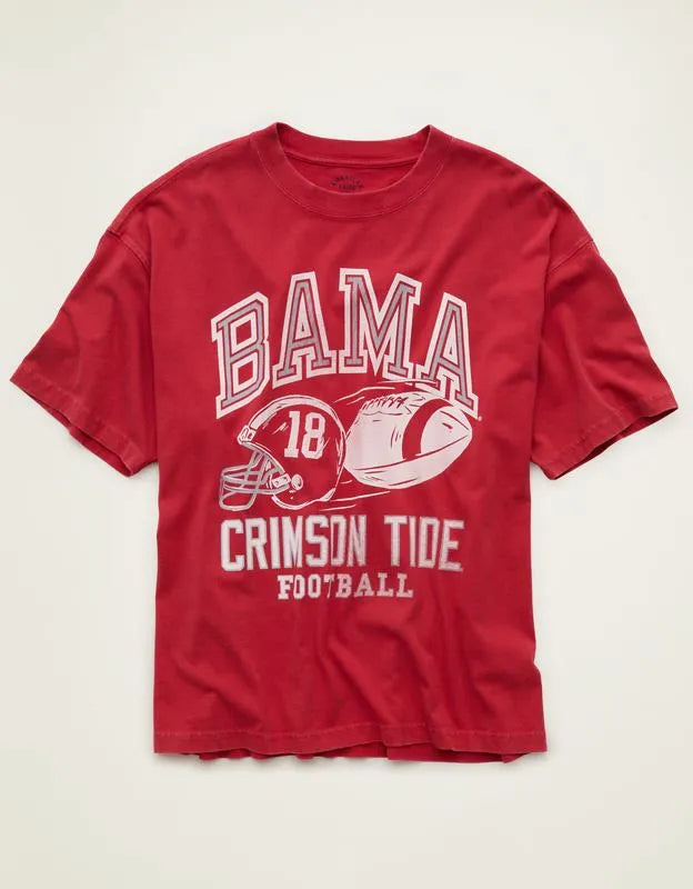 AE Boxy Fit Alabama Crimson Tide Graphic T-Shirt