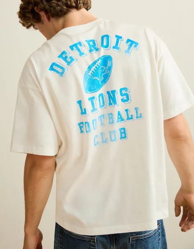NFL Boxy Fit Detroit Lions Graphic T-Shirt