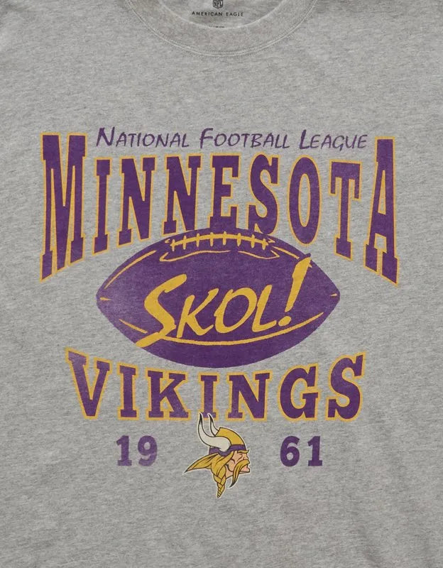 NFL Boxy Fit Minnesota Vikings Graphic T-Shirt
