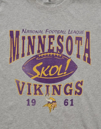 NFL Boxy Fit Minnesota Vikings Graphic T-Shirt