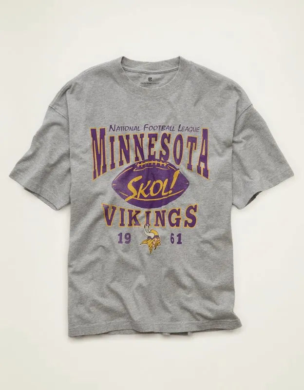 NFL Boxy Fit Minnesota Vikings Graphic T-Shirt