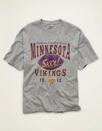 NFL Boxy Fit Minnesota Vikings Graphic T-Shirt