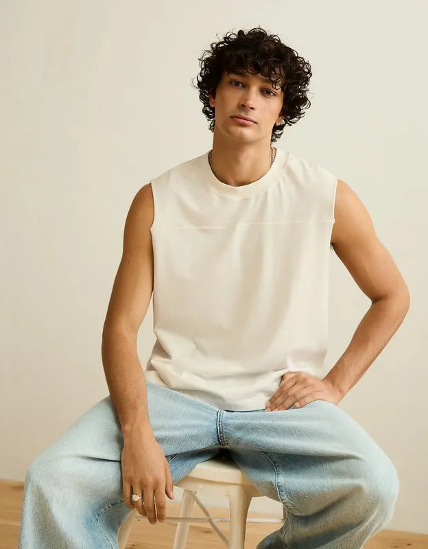 AE Boxy Fit Sueded Jersey Tank Top