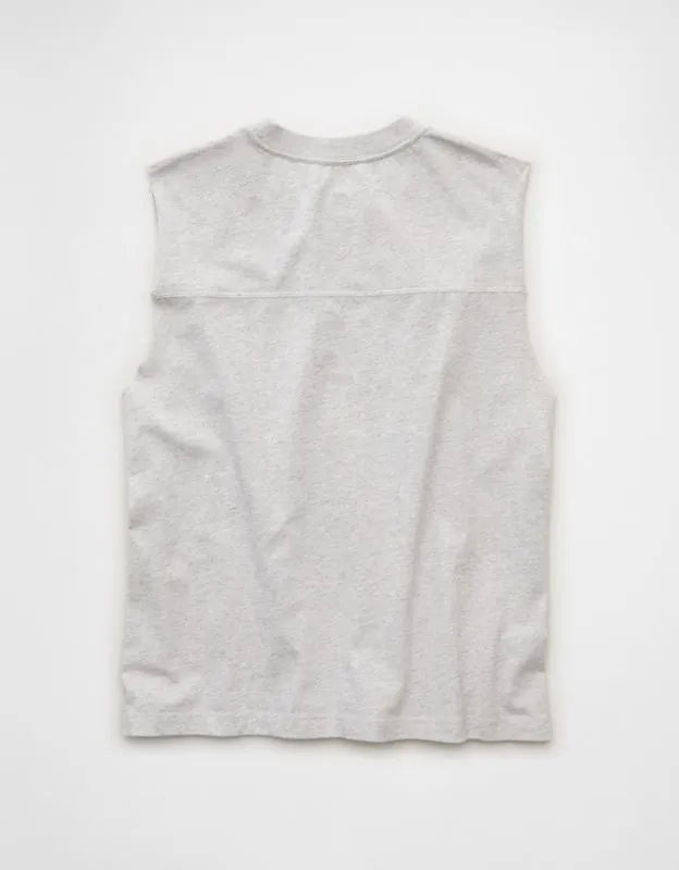AE Boxy Fit Sueded Jersey Tank Top