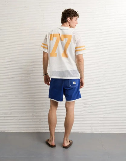AE Boxy Fit Graphic Mesh Jersey