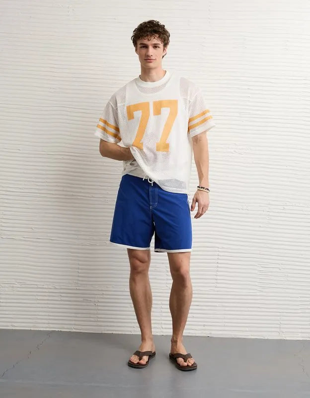AE Boxy Fit Graphic Mesh Jersey