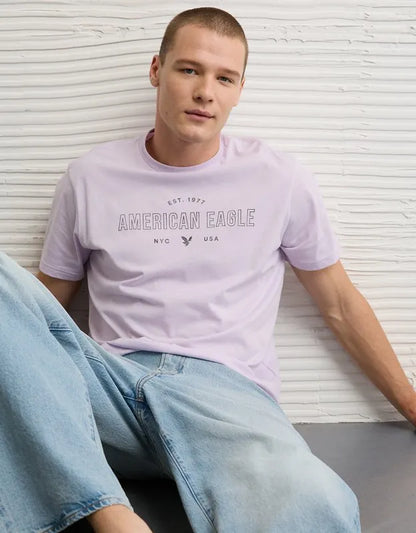 AE Standard Fit Lightweight Logo Graphic T-Shirt