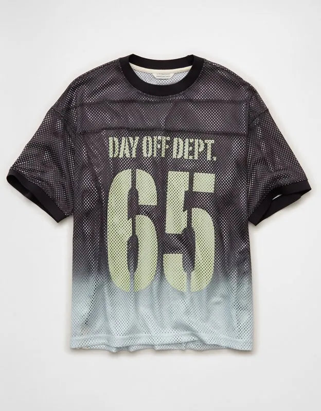 AE Boxy Fit Graphic Mesh Jersey