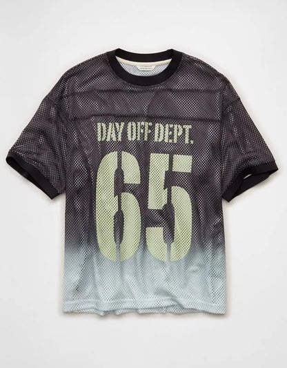 AE Boxy Fit Graphic Mesh Jersey