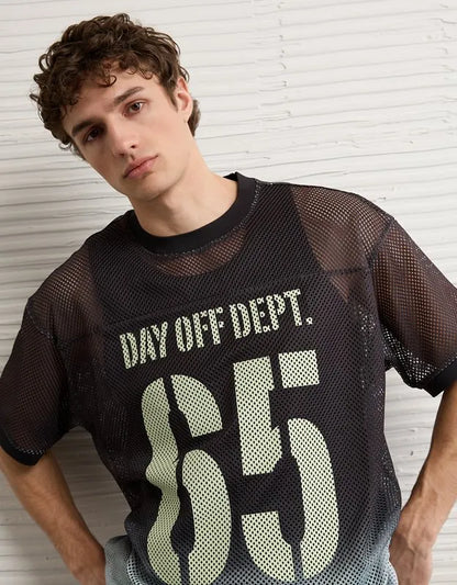 AE Boxy Fit Graphic Mesh Jersey