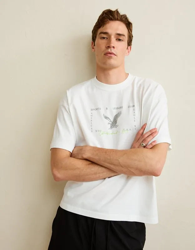 AE Boxy Fit Logo Graphic T-Shirt